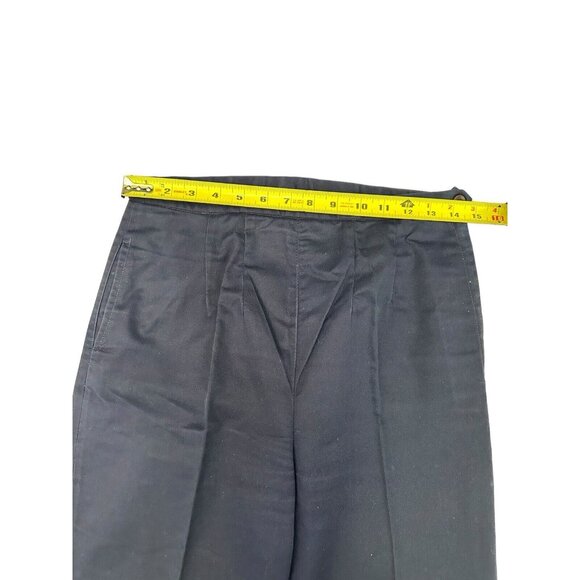 Vintage Permanent Press High Waisted Side Zip Ladies Navy Blue, Side Pocket - Picture 8 of 15